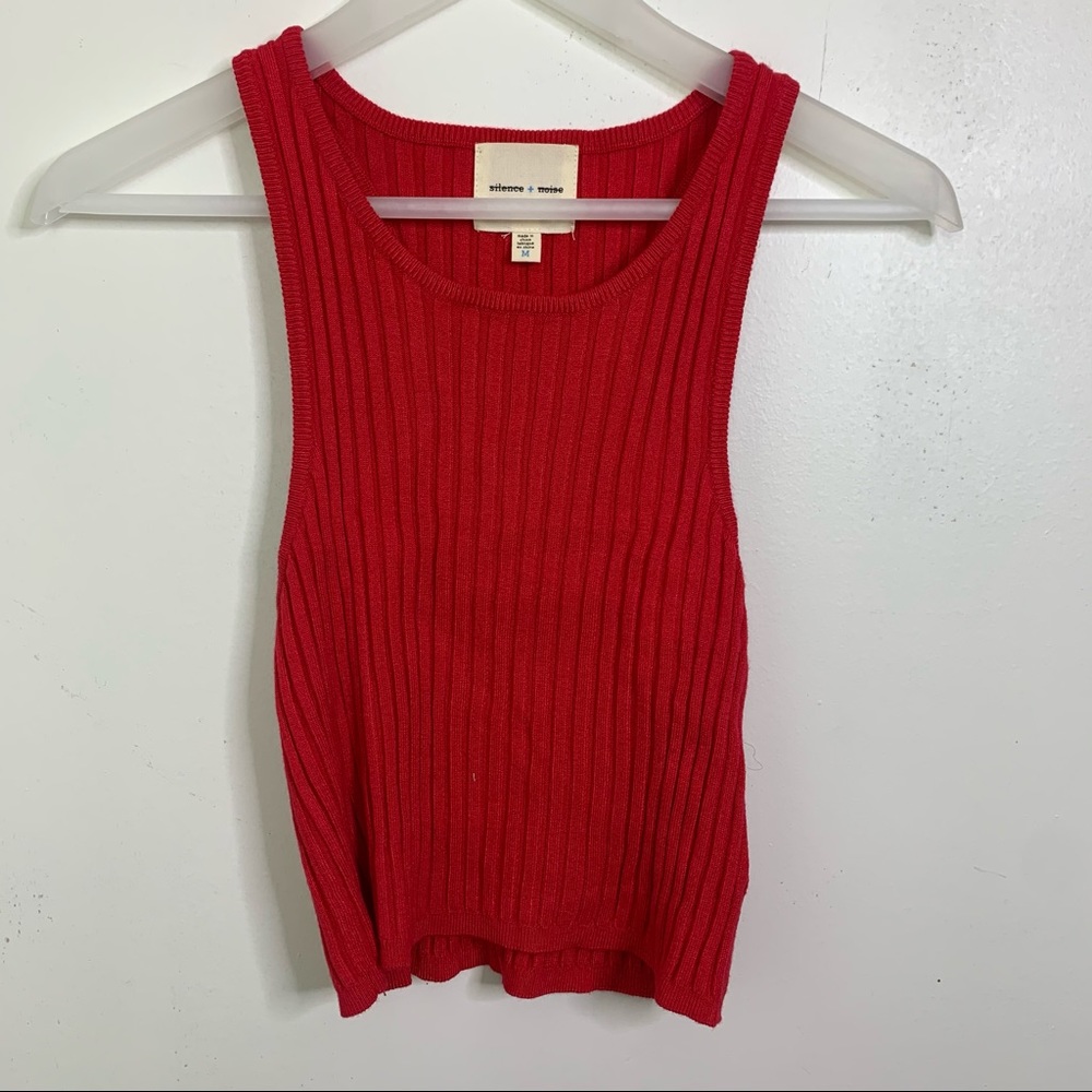Red urban outfitters silence + noise cropped top